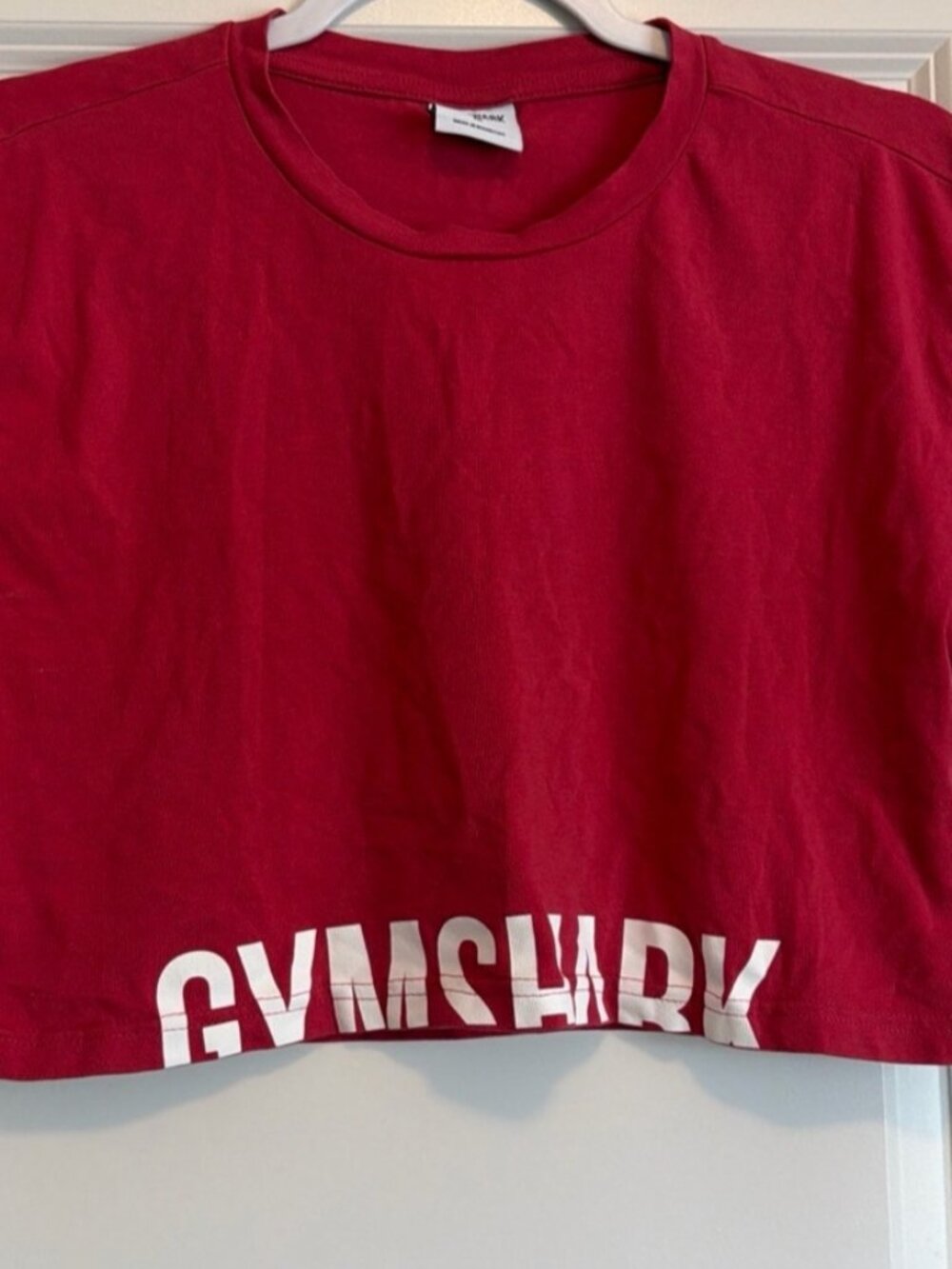 Red Crop Top with White Logo